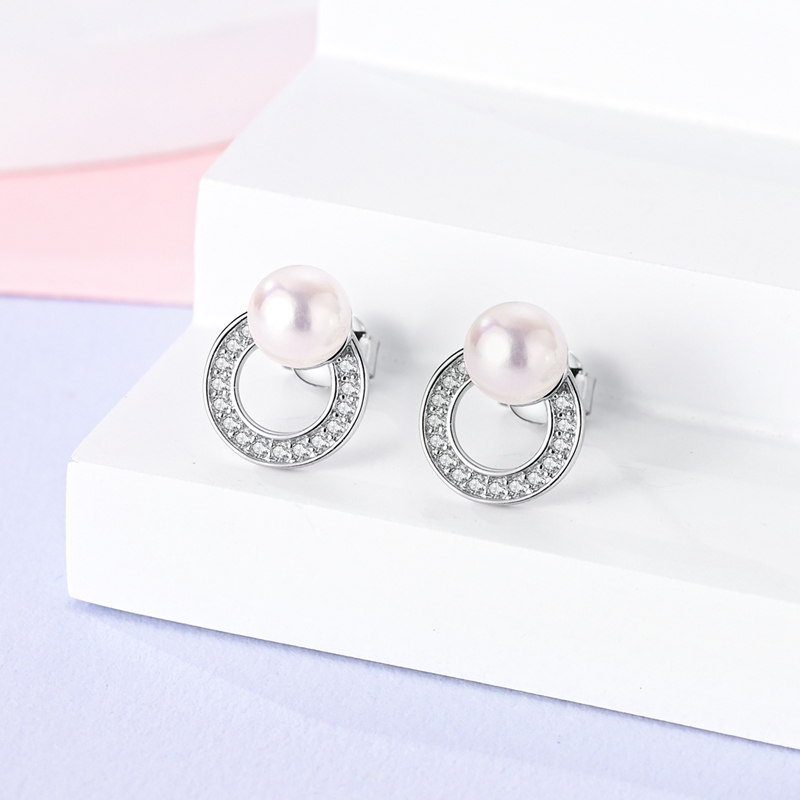 Women's 925 Silver Elegant Hoop Earrings, Modern Design